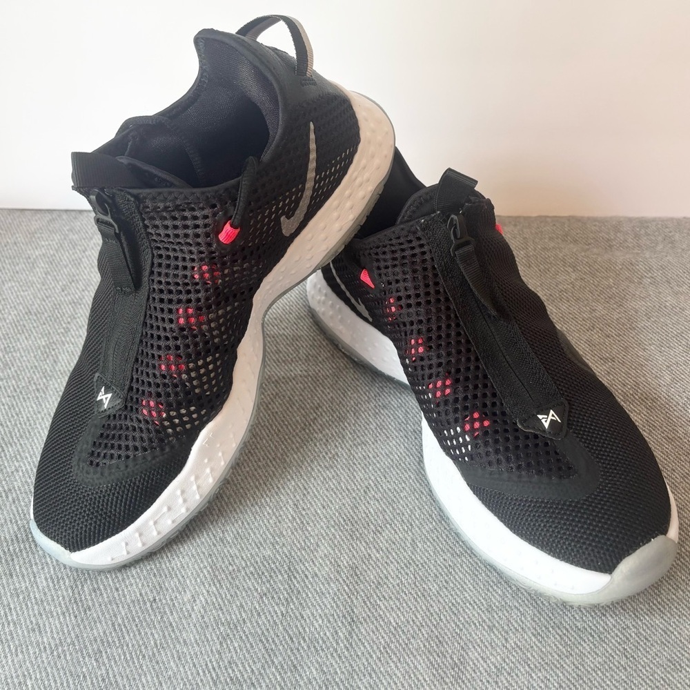 Nike PG 4 Air Strobel Basketball Shoes Black/White/Red Men’s Size 8